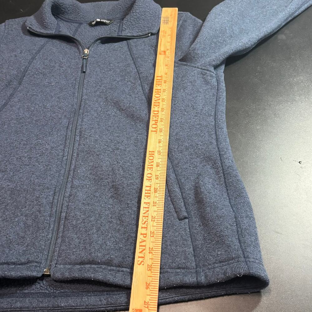 The North Face Womens XL Blue Sweater Fleece Full Zip Jacket Soft Cozy - Picture 5 of 6